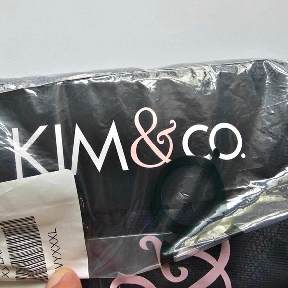 Kim & Co, Women's Faux Leather Knit Comfort Pant with Pockets - Navy. Size: XXXL - Picture 3 of 7